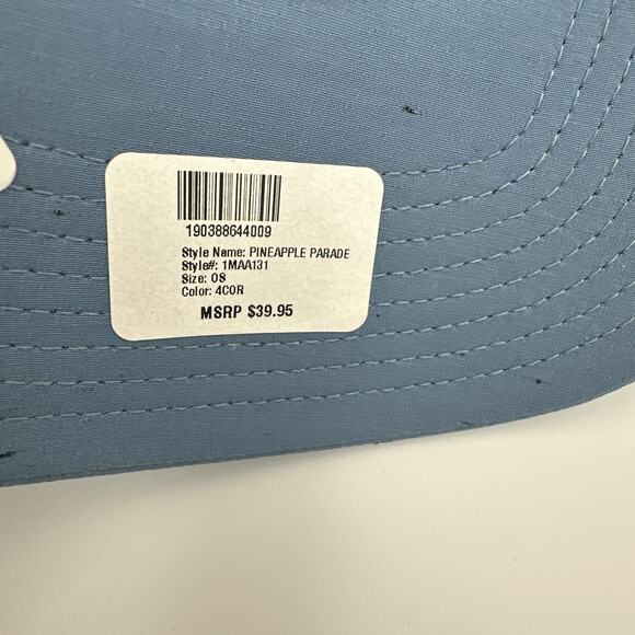 Travis Matthew Pineapple Parade Blue Golf FlexFit Tech 110 Stretch Snapback Hat - Picture 7 of 8